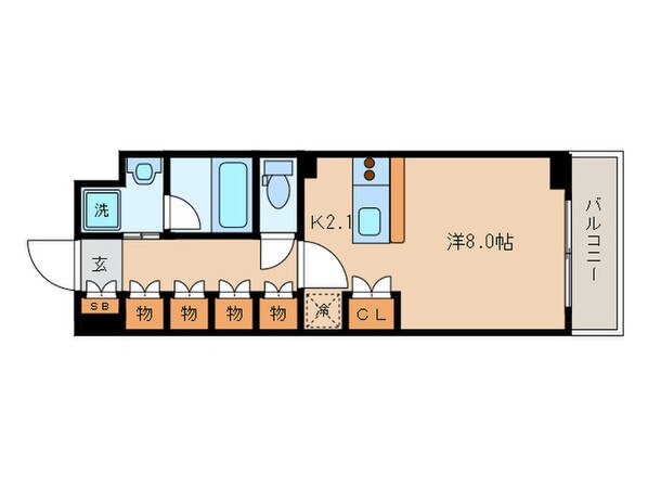 ベラジオ五条堀川（９０３）の物件間取画像